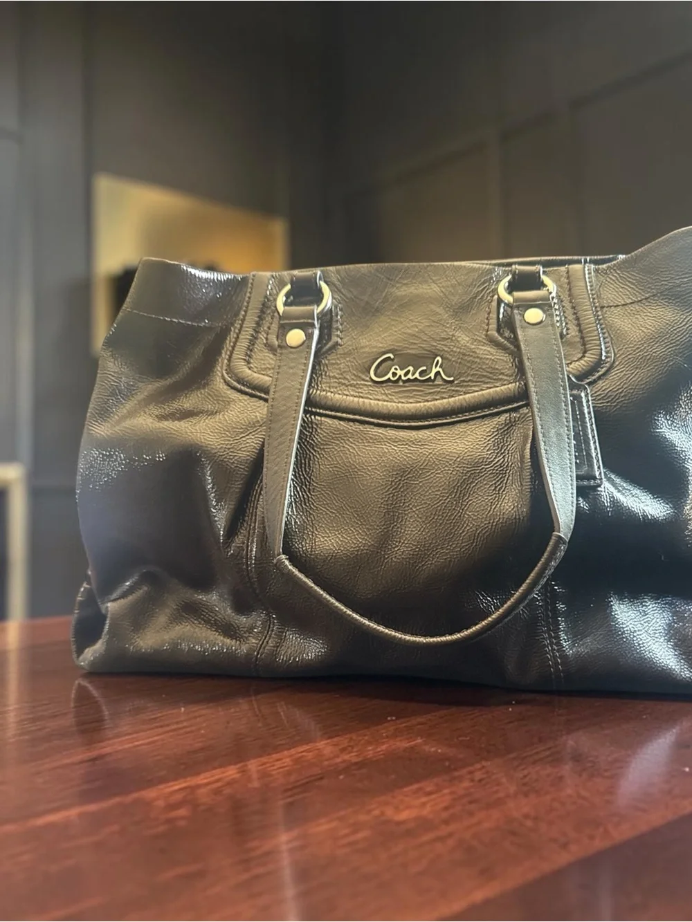 Coach Ashley Satchel - Mahogany (Dark brown) EUC  - F20464